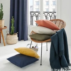 Plaid effet laine gaufrée terracotta Cocooning Plaid L.180 x l.127cm