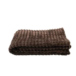 Plaid en fausse fourrure ultra doux marron 200x130 cm
