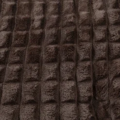 Plaid en fausse fourrure ultra doux marron 200x130 cm
