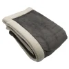 Plaid en microvelours doublé sherpa (150x200 cm - Gris Foncé)