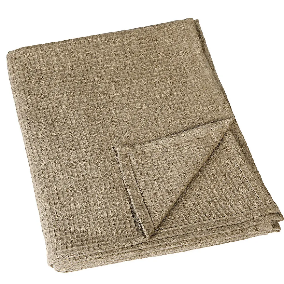 Plaid en nid d'abeille (240x250 cm - Taupe)