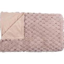 Plaid en polyester imitation fourrure nid d'abeille Opulence 120x150 cm