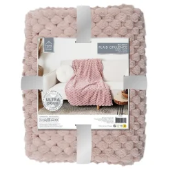 Plaid en polyester imitation fourrure nid d'abeille Opulence 120x150 cm