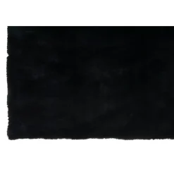 Plaid en polyester noir 180x130 cm