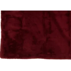 Plaid en polyester rouge cerise 180x130 cm