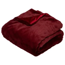 Plaid fausse fourrure - rouge 125x150 cm - feeric lights & christmas