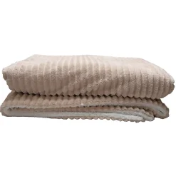 Plaid fausse fourrure Louna beige 160 x 200 cm