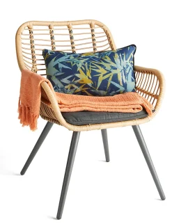 Plaid Firoza coton terracotta L.160 x l.120 cm