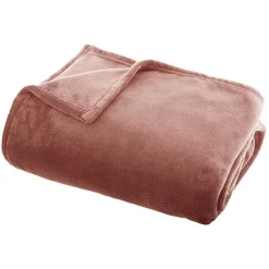 Plaid flanelle 130 x 180 cm Atmosphera - Rose