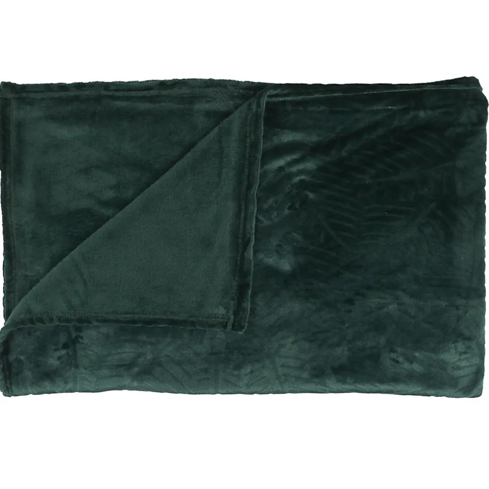 Plaid flanelle collection TREE 150x200 cm vert sapin