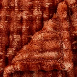 Plaid flanelle 3D Viggo 125x150cm- Gris- Atmosphera
