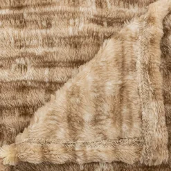 Plaid flanelle 3D Viggo 125x150cm- Gris- Atmosphera
