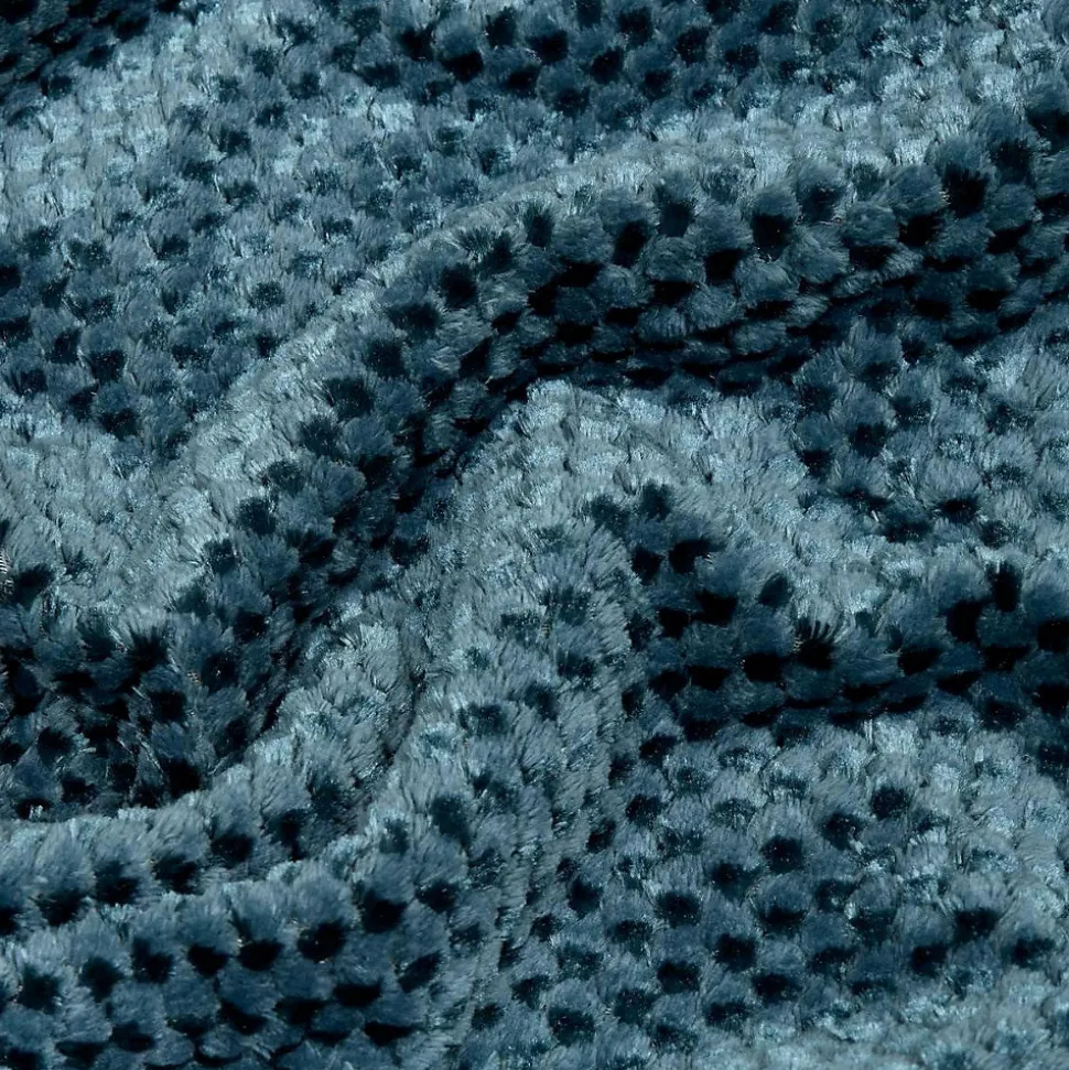 Plaid flanelle effet sherpa Lyno bleu 170x130cm - Atmosphera