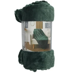 PLAID FLANELLE EMBOSSE VERT SAPIN 120X150CM M12