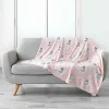 Plaid Flanelle Enfant "Petite étoile" 125x150cm Rose