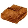 Plaid flanelle Mattias 130x170cm- Marron- Atmosphera