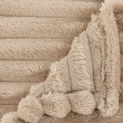 Plaid flanelle Mattias 130x170cm- Marron- Atmosphera