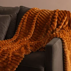 Plaid flanelle Mattias 130x170cm- Marron- Atmosphera