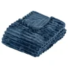 Plaid flanelle Mattias 130x170cm- Bleu- Atmosphera