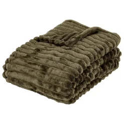Plaid flanelle Mattias 130x170cm- Vert- Atmosphera