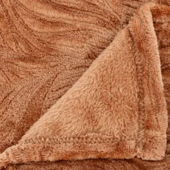 Plaid flanelle Roy terracotta 180x230cm - Atmosphera