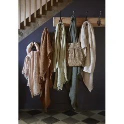 Plaid Gaïa L'Effet Papillon 130 x 160 cm taupe double gaze coton