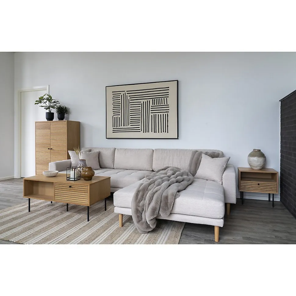 Plaid Galena, Gris, Polyester, 180x130x2 cm, Seven Design