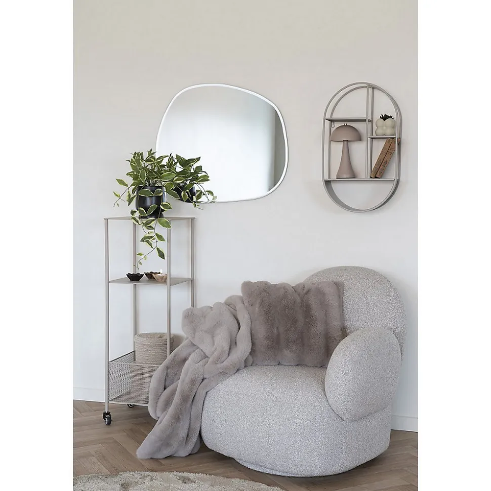 Plaid Galena, Gris, Polyester, 180x130x2 cm, Seven Design
