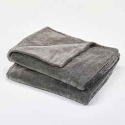 Plaid GoodHome Lulu gris 150 x 180 cm