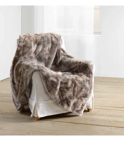 PLAID IMITATION FOURRURE ANTARTIC CHOCO - 180x220cm - Chocolat