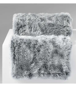 PLAID IMITATION FOURRURE ANTARTIC GRIS - 125x150cm - Gris