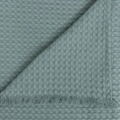 Plaid jete de lit widdy bleu celadon 130 x 180 cm