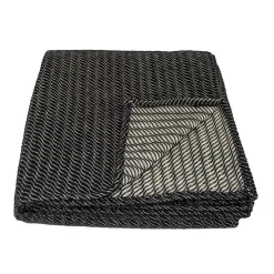 Plaid laine 100% (120x180 cm - Gris anthracite)