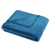 Plaid lulu bleu foncé GoodHome L.180x l.150 cm