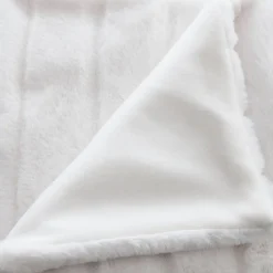 Plaid Manoir fausse fourrure - blanc 120x160 cm - Atmosphera