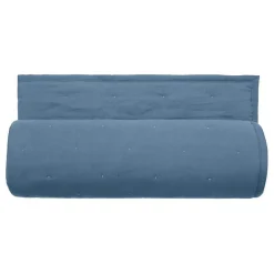 Plaid matelassé microfibre lavée "Céleste" 150 x 200 cm Vent du sud - Céleste Bleu Métal