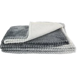 Plaid nid d'abeille 150x200 cm TIE AND DYE Gris