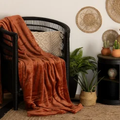 Plaid Ollis 180x230cm rose terracotta - Atmosphera