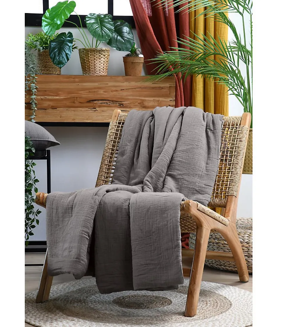 Plaid ou Edredon en gaze de coton Colors