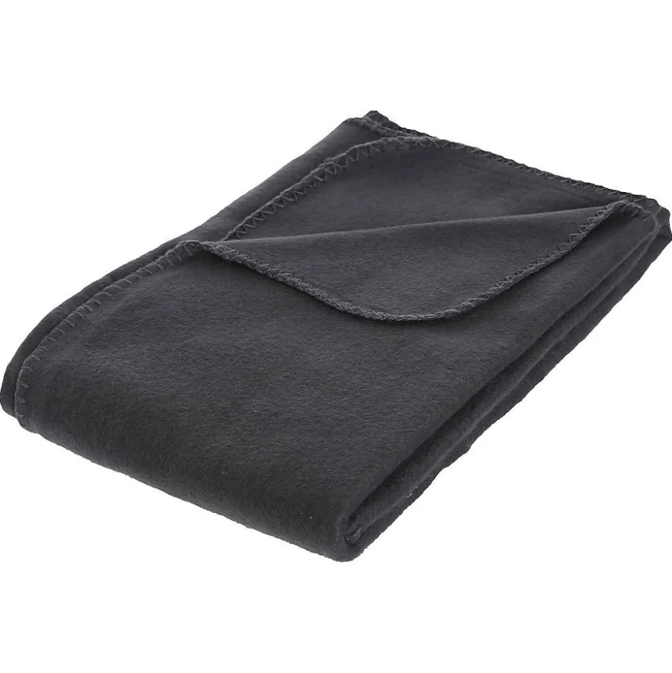 Plaid polaire - polaire - gris foncé - 125x150 cm - Atmosphera