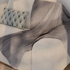 Plaid polaire Cocooning gris L.170 x l.120 cm