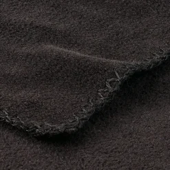 Plaid polaire Cocooning noir polyester L.170 x l.120 cm