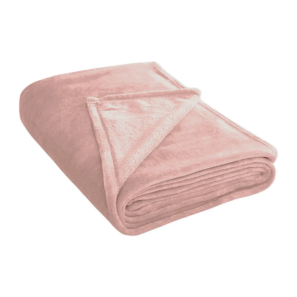Plaid polaire extra doux et chaud Poudre 150x180 cm KOMO