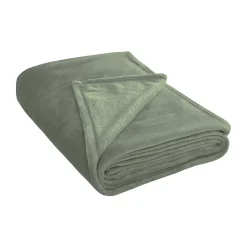 Plaid polaire extra doux et chaud Sauge 150x180 cm KOMO