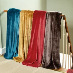 Plaid polaire 150x200 cm microvelours 100% Polyester 280g/m2 VELVET marron ebene