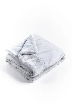Plaid polyester l.150 x L.200 cm blanc glacier
