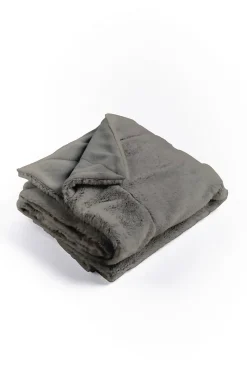 Plaid polyester l.150 x L.200 cm gris glacier
