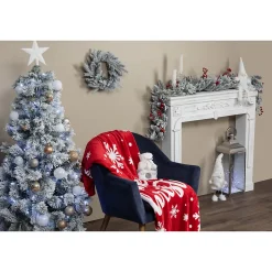 Plaid rouge merry christmas 130X180cm - Atmosphera