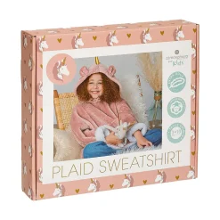 Plaid sweatshirt capuche Licorne - rose - Atmosphera