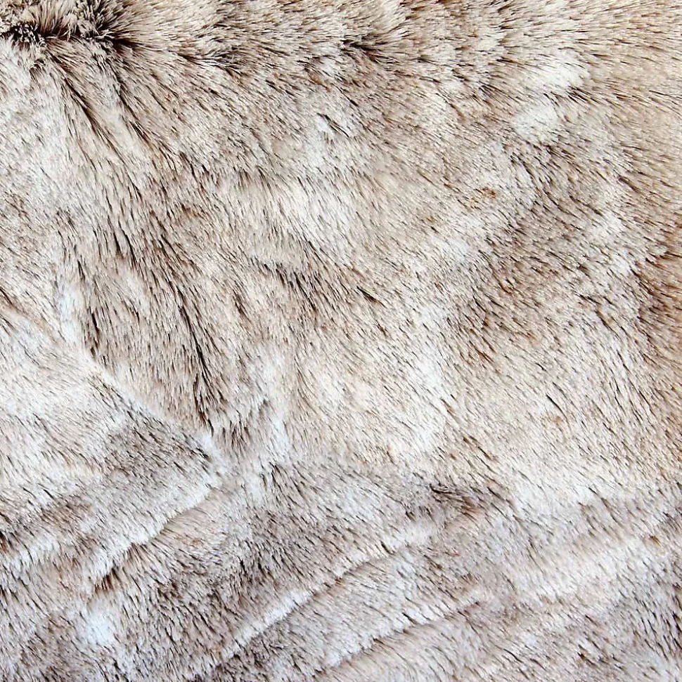 Plaid tendance en imitation fourrure (130x160 cm - Taupe)